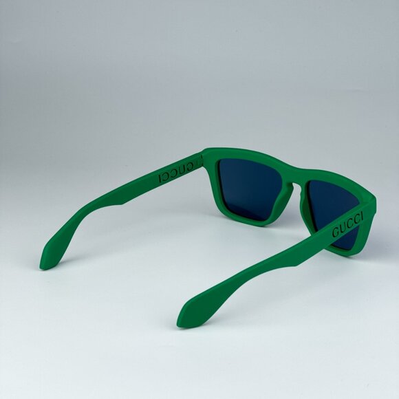 Gucci GG1571S 004 BRAND NEW Sunglasses Green Blue Mirrored Logo Unisex Square - Picture 8 of 13